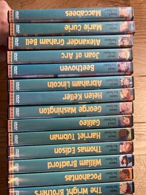 Nest Animated Hero Classics DVD Set Of 19 EUC RARE HTF History Homeschooling TV